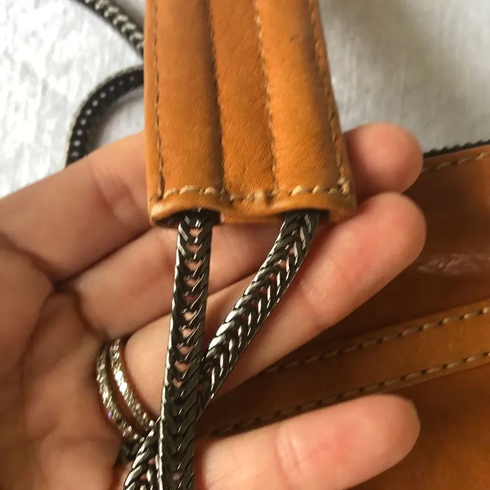 Rebecca Minkoff Honey color, leather Crossbody bag Bird print interior